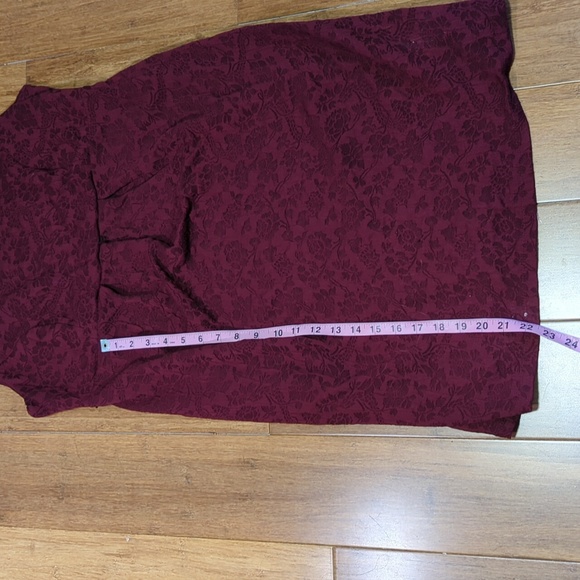 Motherhood Maternity Sleeveless Burgundy Floral Dress - Picture 11 of 13